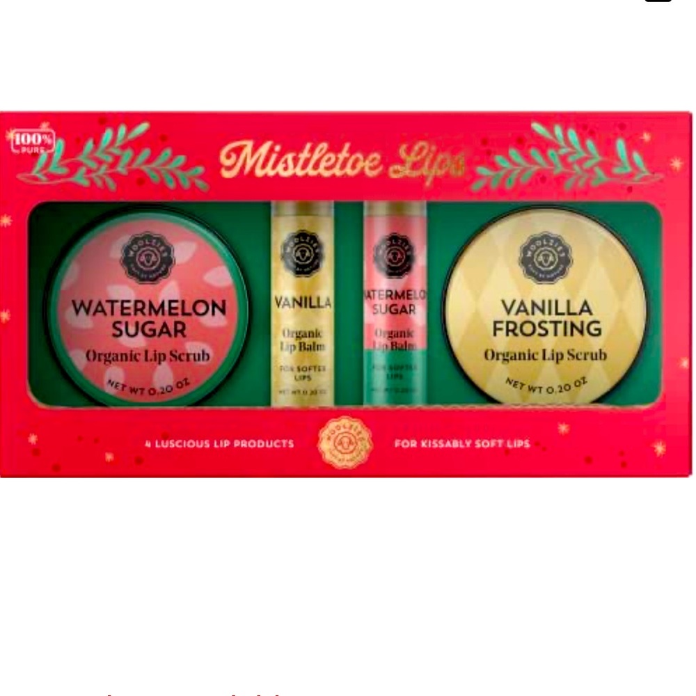 Mistletoe Organic lip Set, watermelon sugar & vanilla frosting Lip Balm & scrub